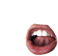 Gif animé bouche bleue